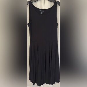 Cynthia Rowley. Black jersey knit dress. Fit and flare. Scoop neck, sleeveless.
